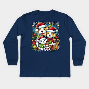 MERRY DOGMAS Kids Long Sleeve T-Shirt